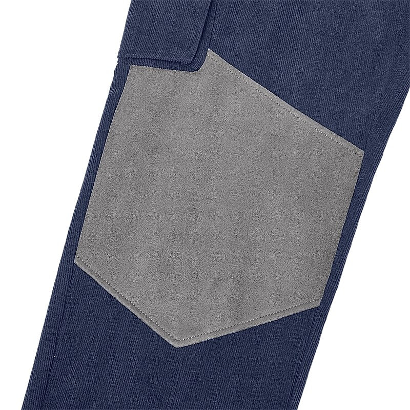 Colorblock Corduroy Patchwork Cargo  Pants