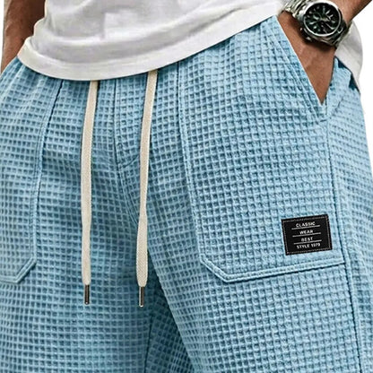 Men's Waffle Shorts With Pockets