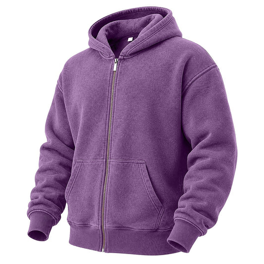 Broken-In Cotton Full Zip Hoodie
