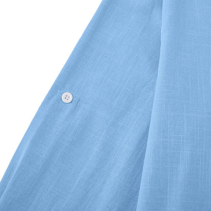 2-Pack Roll Up Or Down Sleeve Linen Popover Shirts