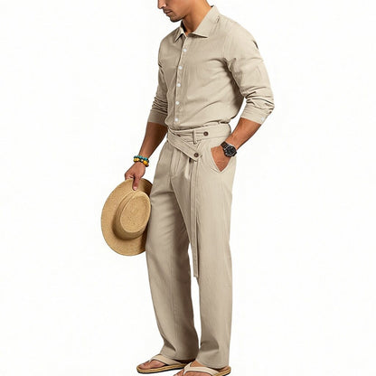 Cotton Linen Set-Shirt and Pants