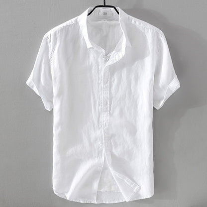 Men's Linen Summer Shirt - Casual Button-Up