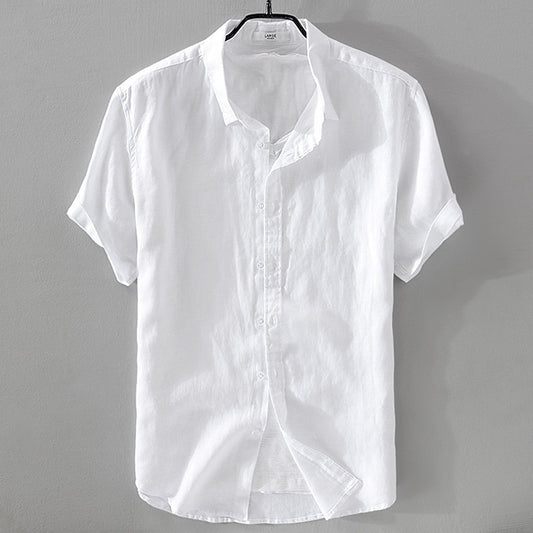 Men's Linen Summer Shirt - Casual Button-Up