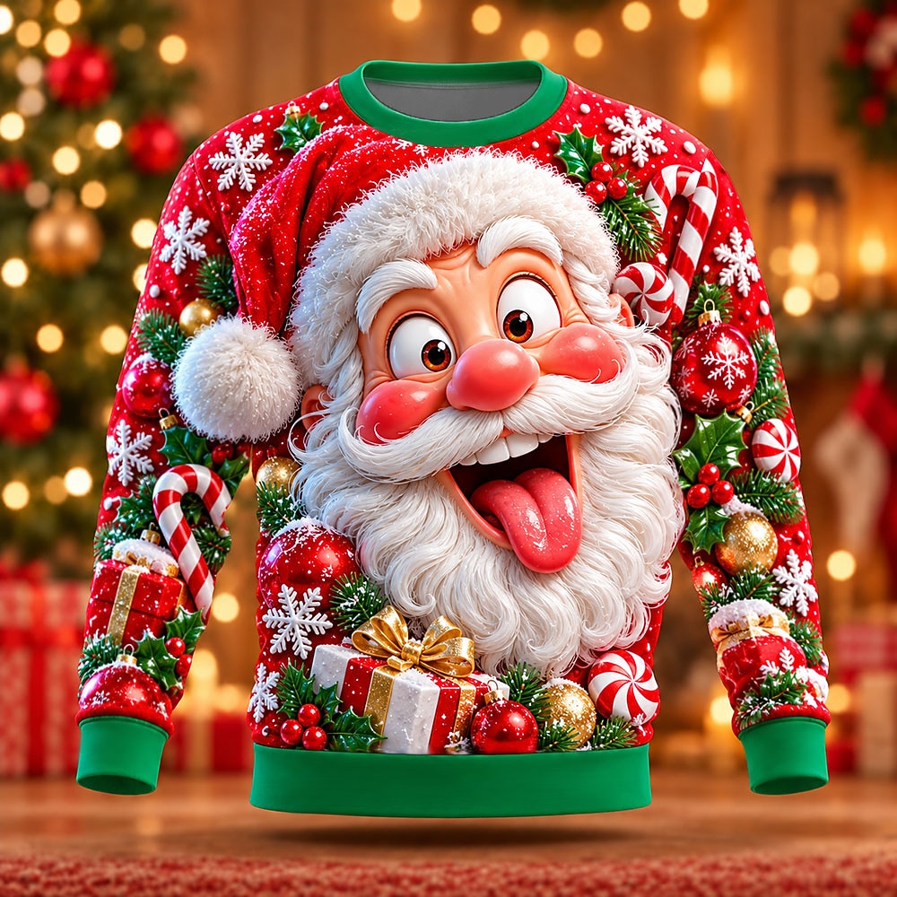 Men's Santa Claus Festive Holiday Sweatshirt