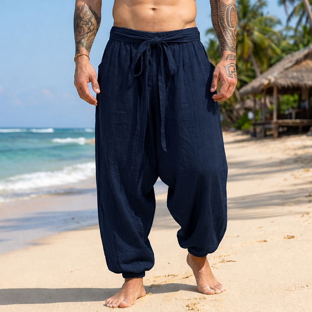Lightweight Cotton-Linen Pants - Breathable Beach & Daily Wear