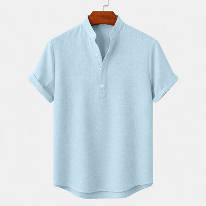 Breathable Linen Popover Shirt