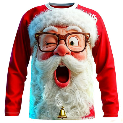 Santa Christmas Funny Long Sleeve Tee