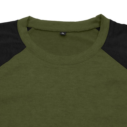 Casual Colorblock Long Sleeve T-shirts