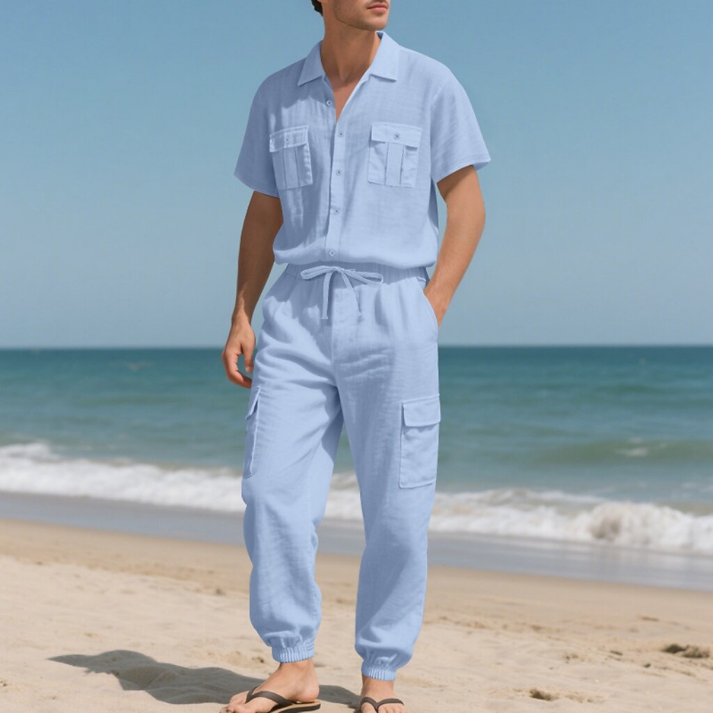 Cotton Linen Set-Shirt and Pants
