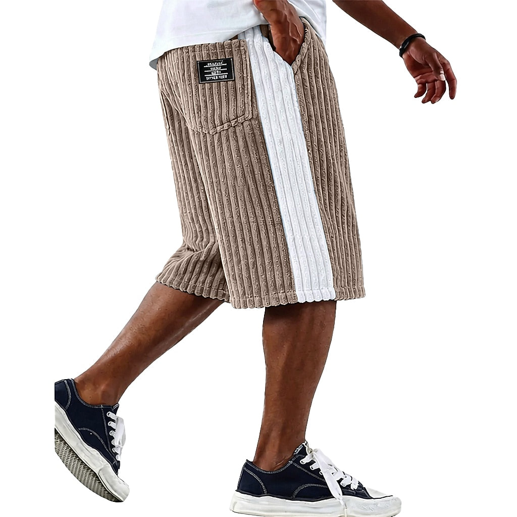 Elastic Waist Corduroy Shorts