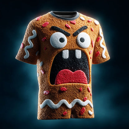 Christmas Gingerbread Festive Graphic T Shirt