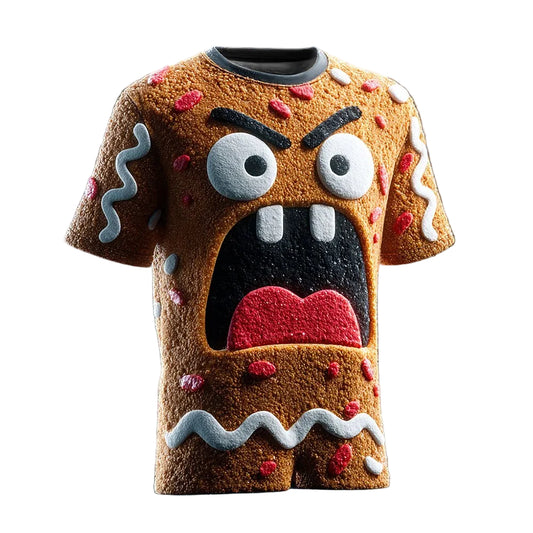 Christmas Gingerbread Festive Graphic T Shirt