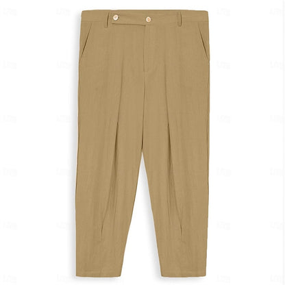 100% Cotton Pants - Casual Summer Full Length Pants