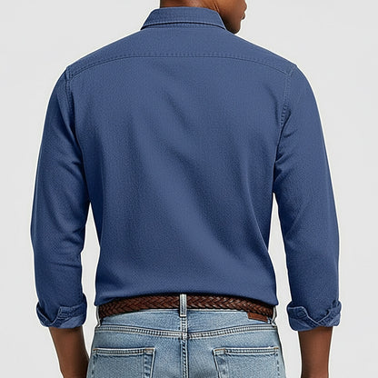 Long Sleeve Cotton Popover Shirt