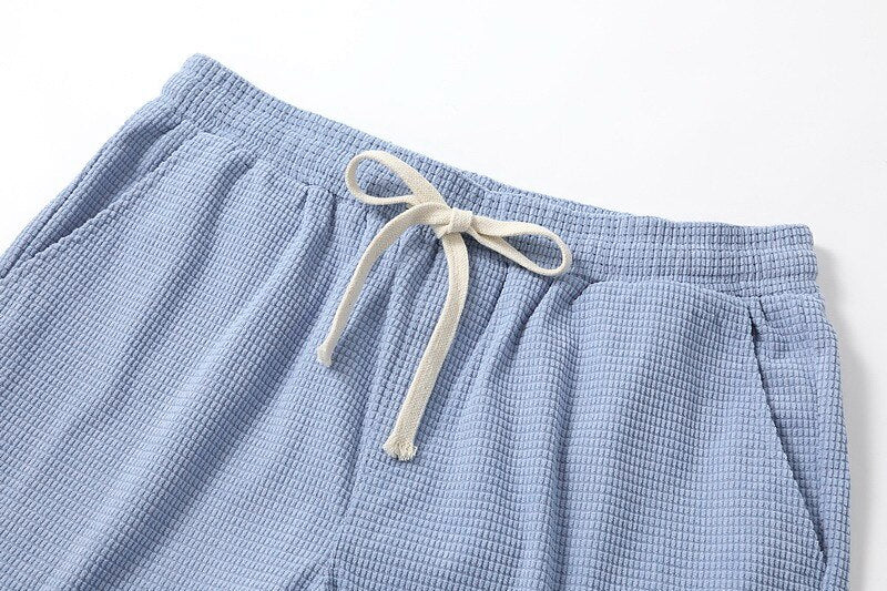 Lightweight Waffle Shorts-Comfortable Summer Wear