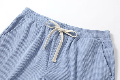 Lightweight Waffle Shorts-Comfortable Summer Wear