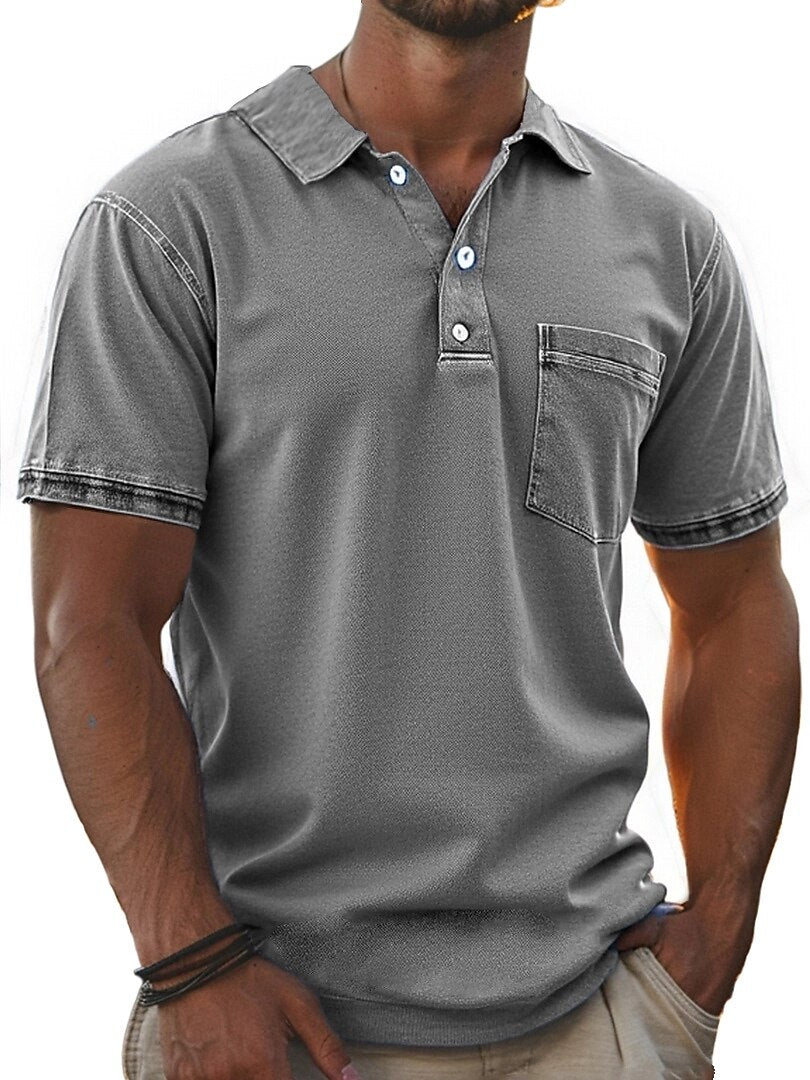Textured Vintage Cotton Polo