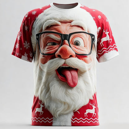 Classic Santa Christmas 3D Tee