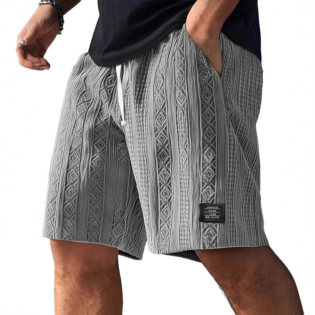 Men's Jacquard Textured Shorts