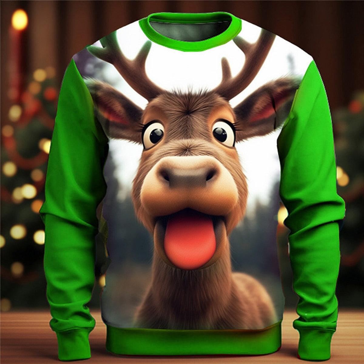 Men's Christmas Elk Moose Golf Sweatshirt