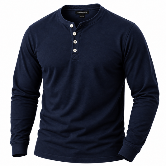 Premium 100% Cotton Everyday Essential Henley