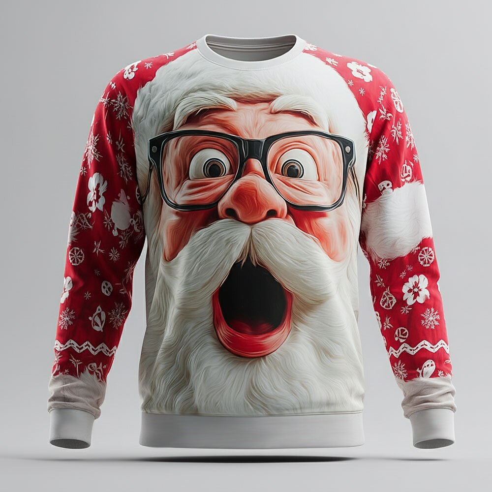 Men's Santa Christmas 3D Crewneck Sweatshirt