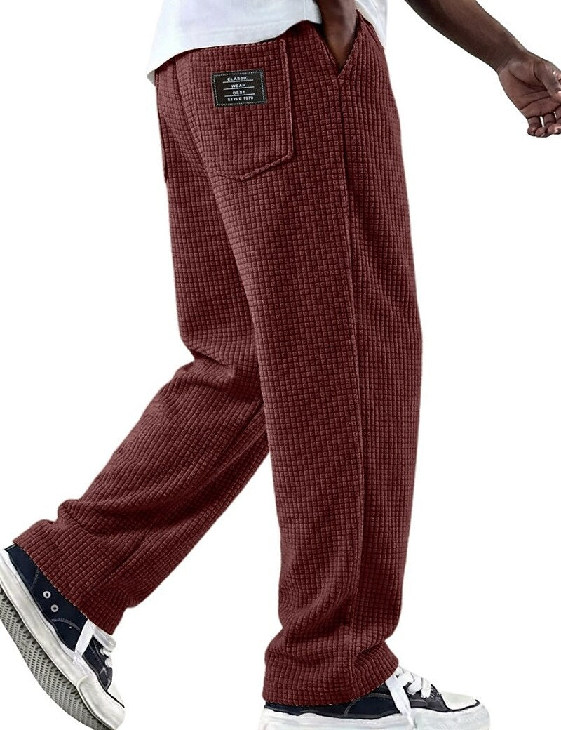 Classic Waffle Knit  Pocketed Pants