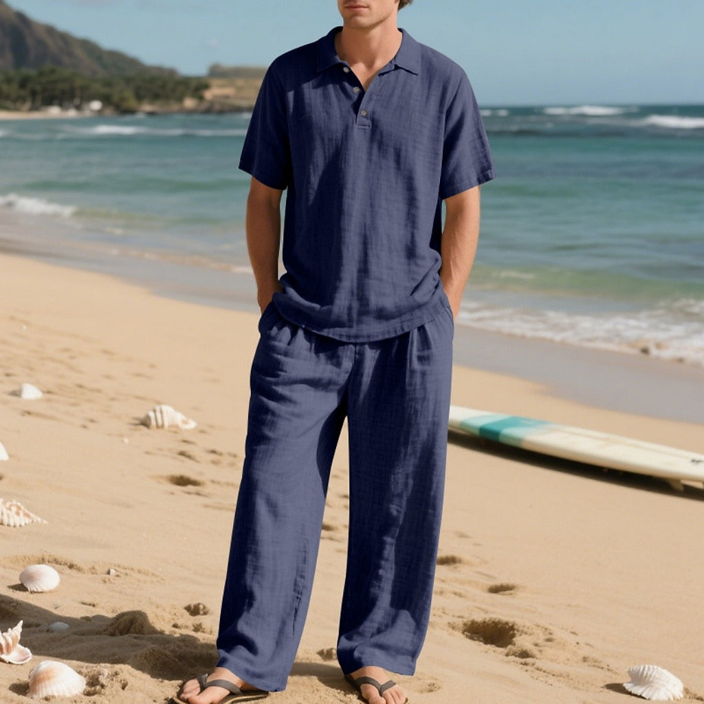 Cotton Linen Set-Shirt and Pants