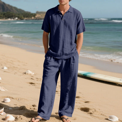 Cotton Linen Set-Shirt and Pants