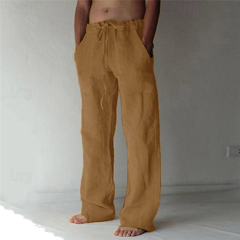 Daily Linen Pants - Elastic Waist, Casual Holiday & Vacation Wear