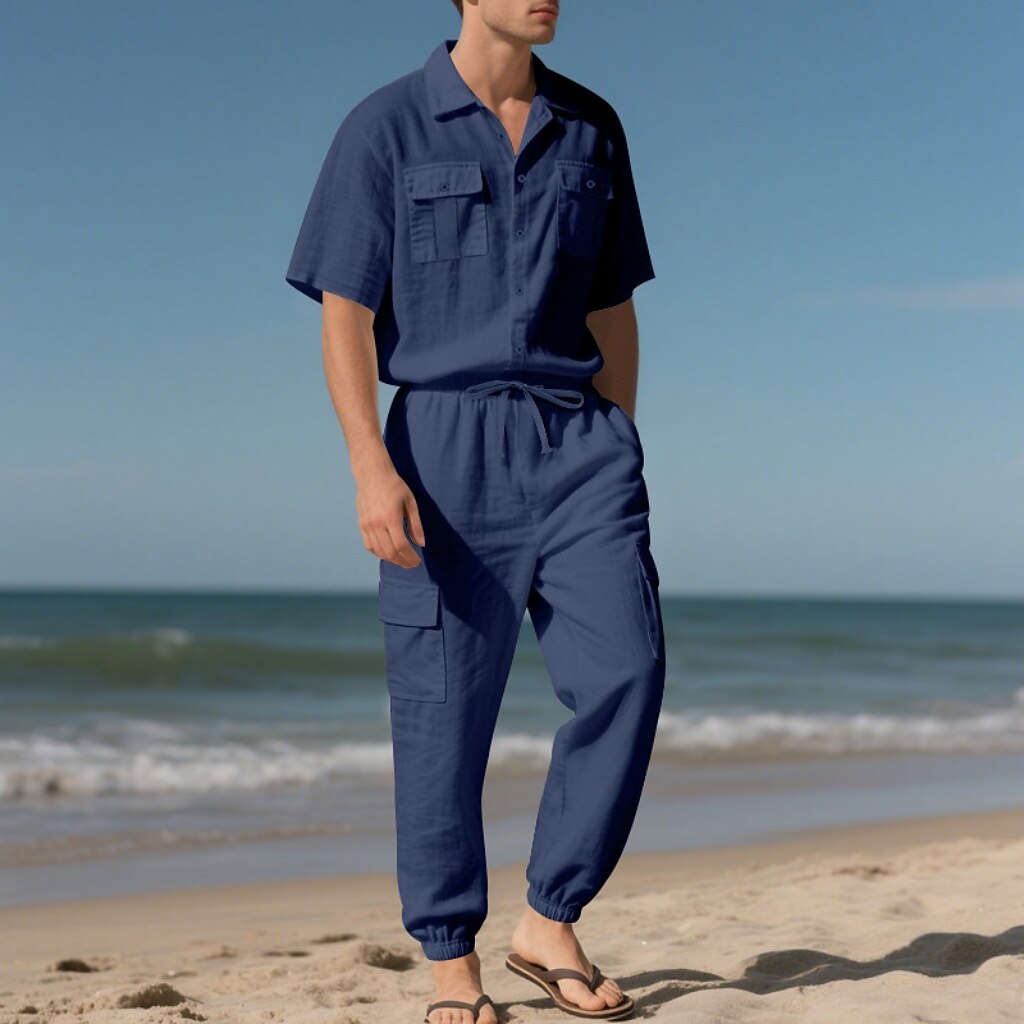 Cotton Linen Set-Shirt and Pants