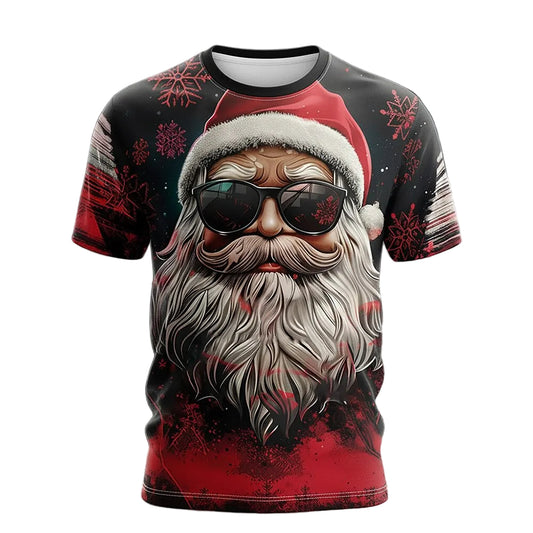 Colorful Santa Christmas Party Tee