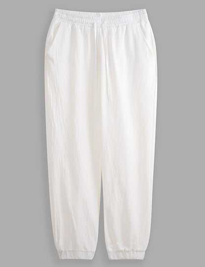 Men's Summer Cotton Linen Pants - Comfortable Baggy Style