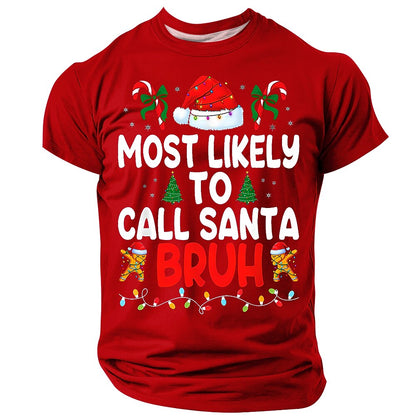 Christmas Santa Bruh Funny Graphic Tee