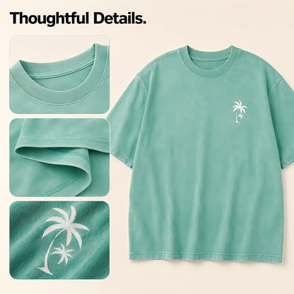 Palm Tree Washed Cotton Graphic Tee