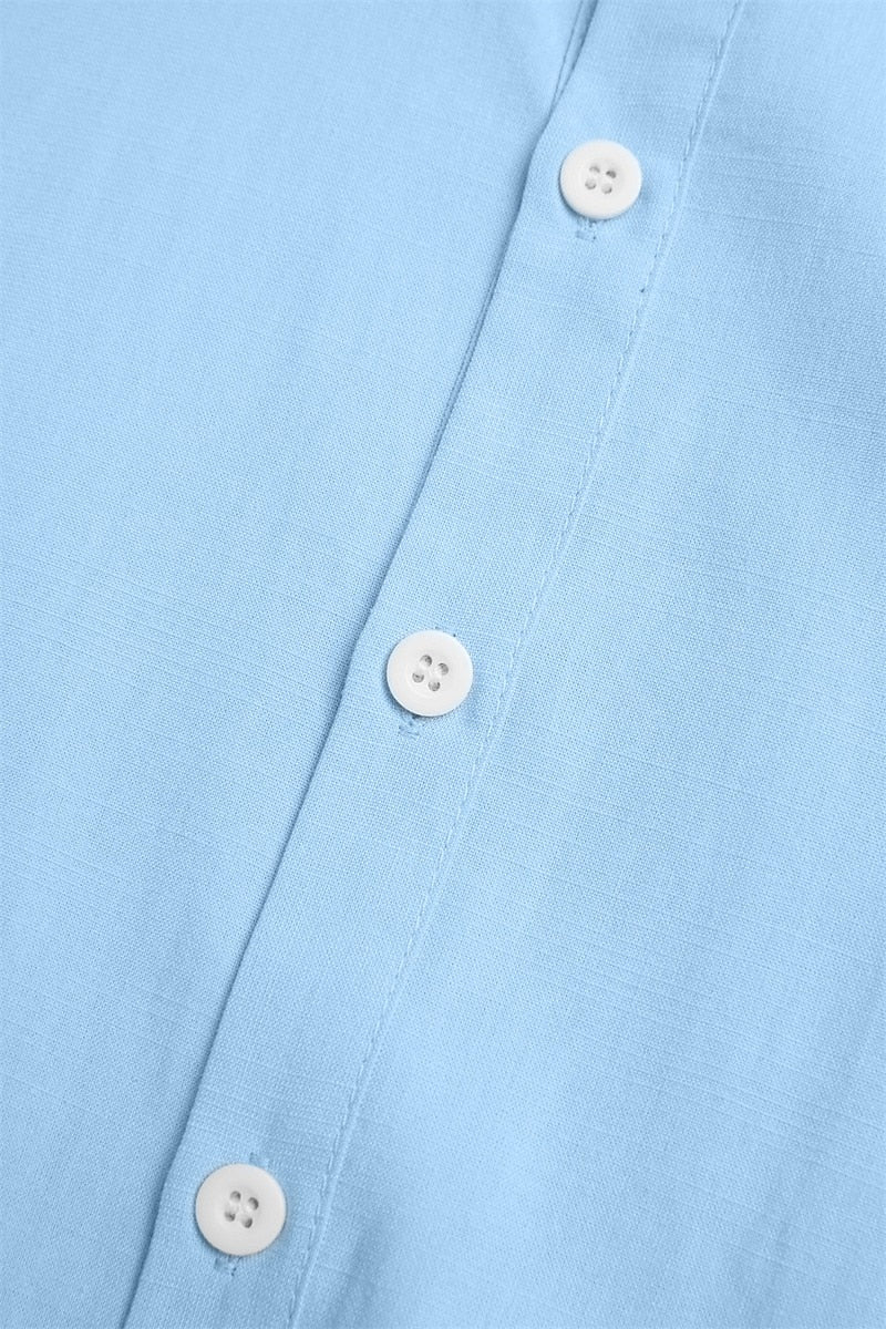 Long Sleeve Cotton Linen Shirt