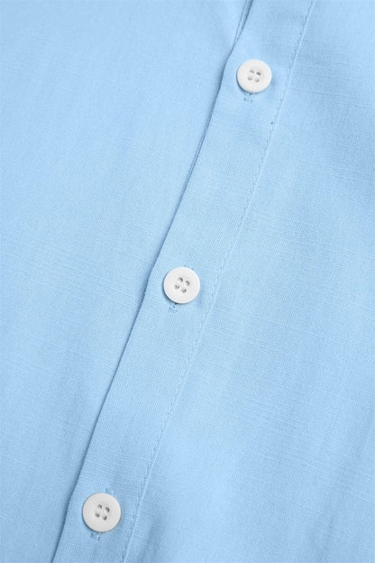 Long Sleeve Cotton Linen Shirt