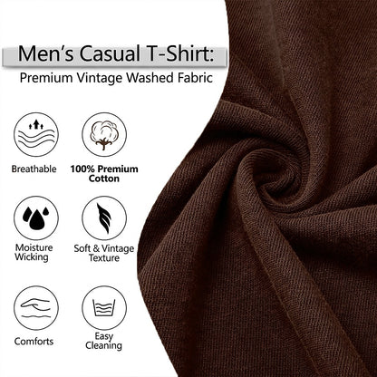 Colorblock Washed 100% Cotton T-Shirts With Pocket