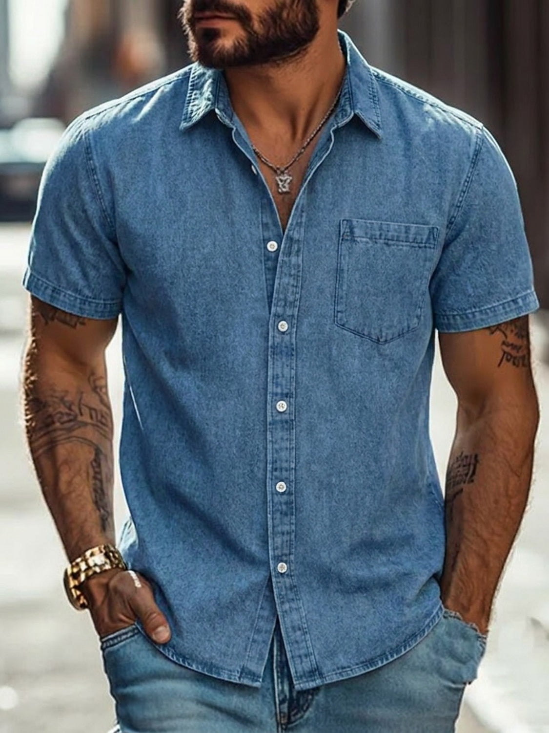 100% Cotton Acid Wash Shirt