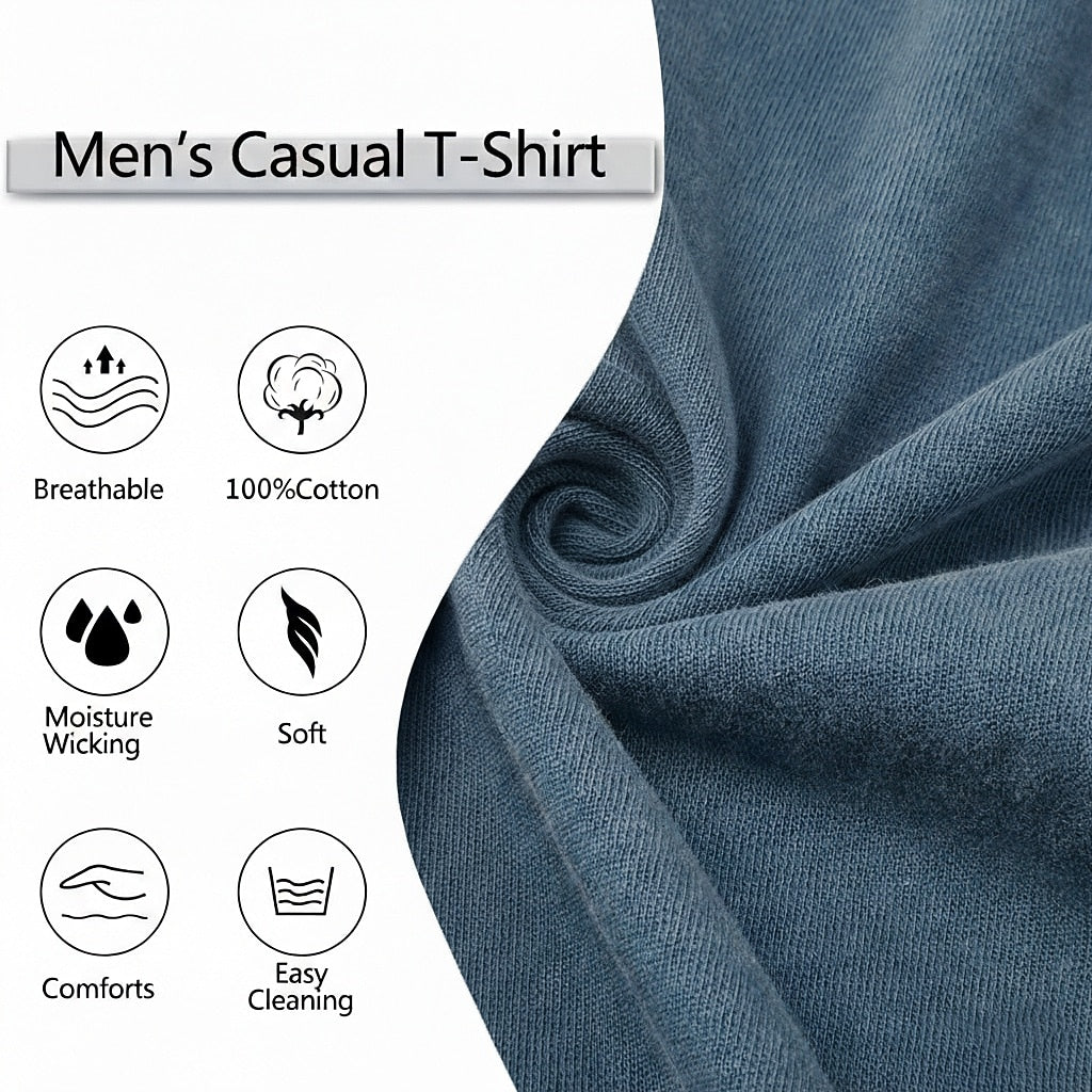 100% Cotton Henley T-Shirt