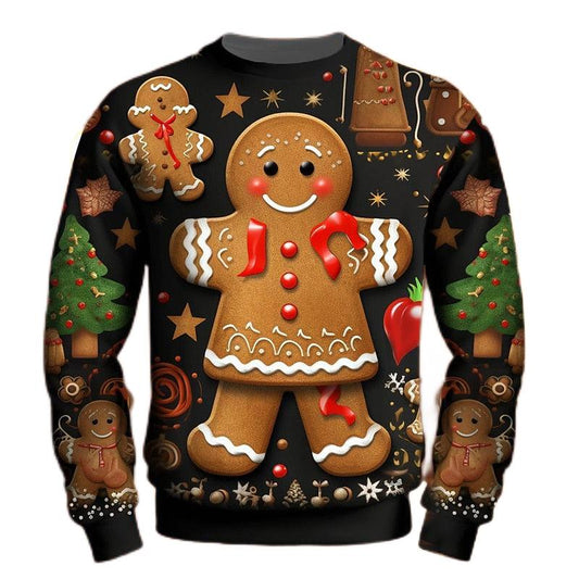 Christmas Gingerbread Casual Holiday Graphic Sweatshirt