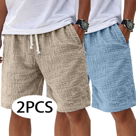 2-Pack Lightweight Linen Shorts