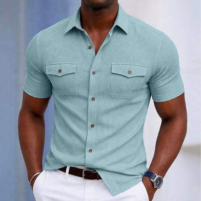 Breathable Textured  Corduroy Shirt