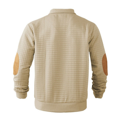 Men's Waffle Patchwork Sweatshirt