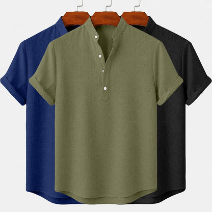3-Pack Linen Popover Shirts