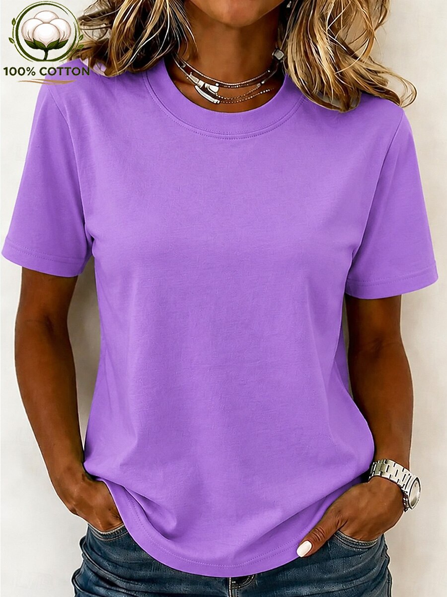 Women's 100% Cotton Crew Neck Top