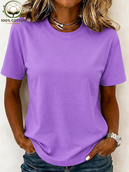 Women's 100% Cotton Crew Neck Top