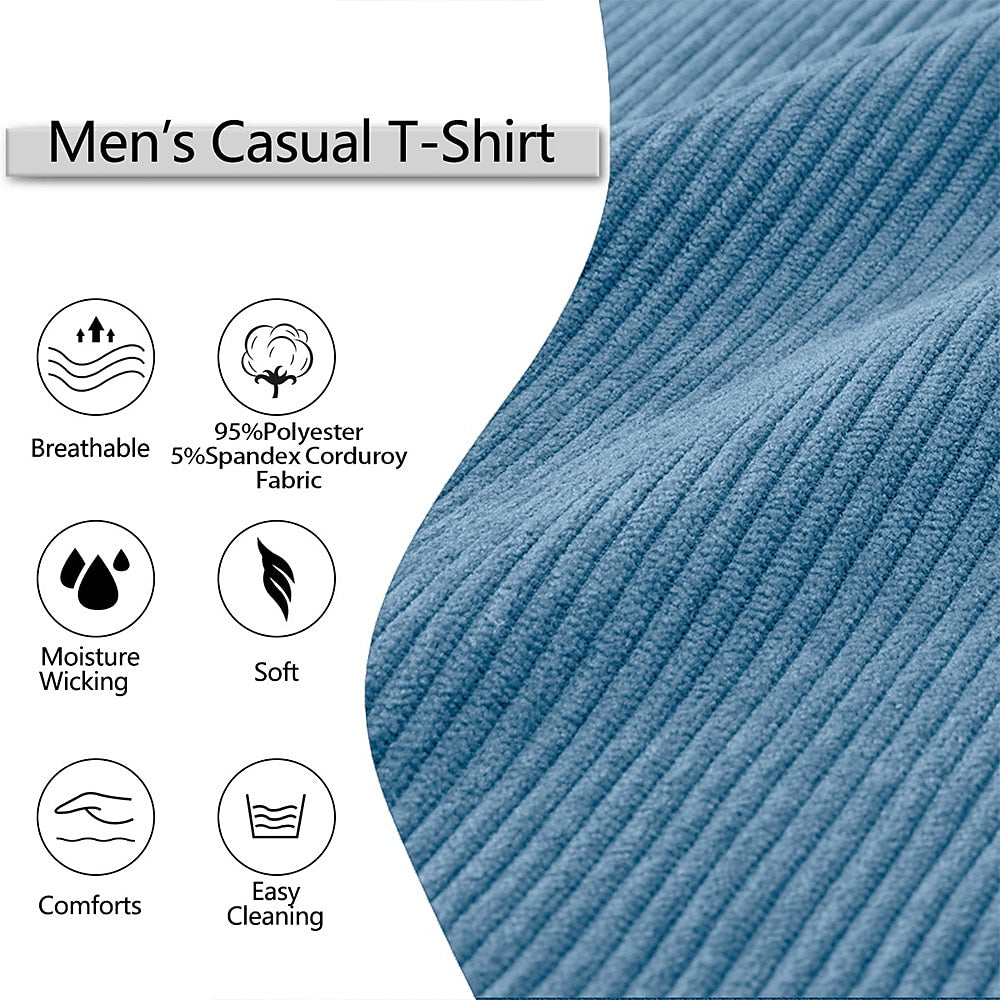 Corduroy Zipped Polo Shirts