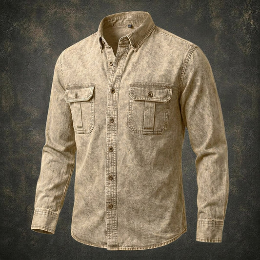 Vintage Feel Washed Cotton Shirt