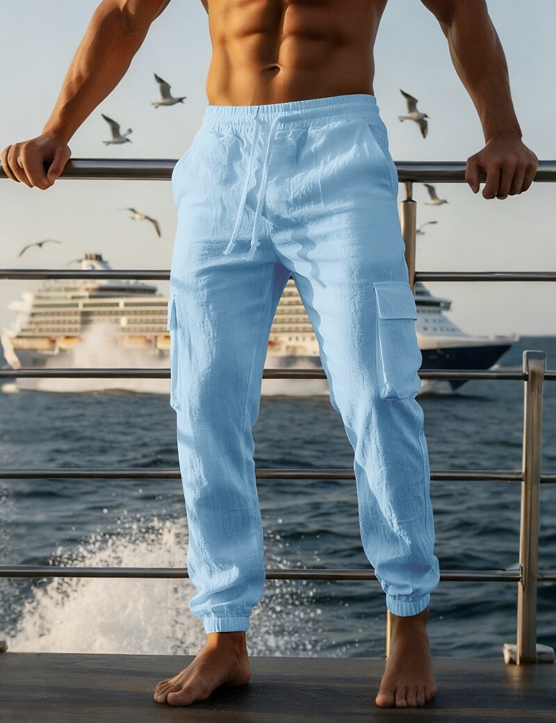 Lightweight Cotton-Linen Pants